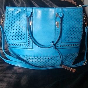 Blue vintage style purse